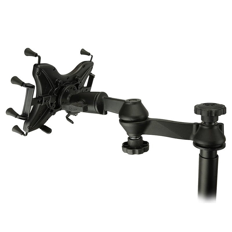 PROMOUNT-RAM X-Grip 12"-13" Tablet No-Drill Universal Seat Rail Mount Kit 1.5" Ball-RAM-VB-196-UN11